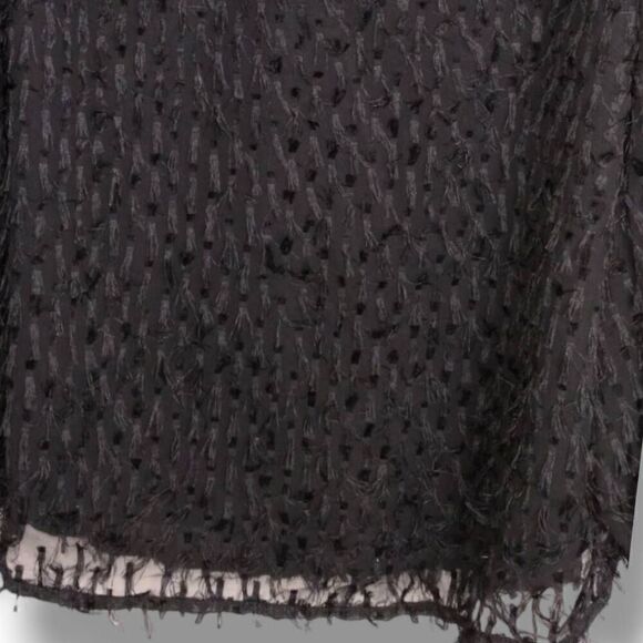 Blu Pepper Womens Sheer Top Size Small Black‎ Vneck 3/4 Sleeves Holiday Slouchy - Picture 3 of 14